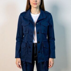 Bailey 44 Utility Jacket Fleece Stretch Womens Size XS Pockets Cinch Waist